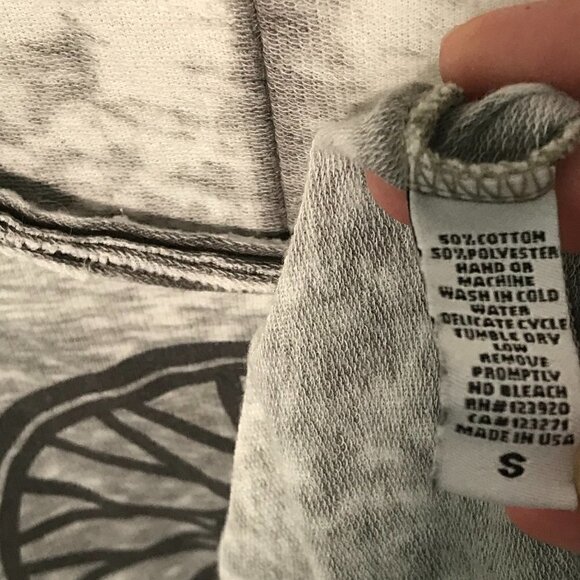 Soulcycle gray burn out long sleeve tee, S - Picture 5 of 6